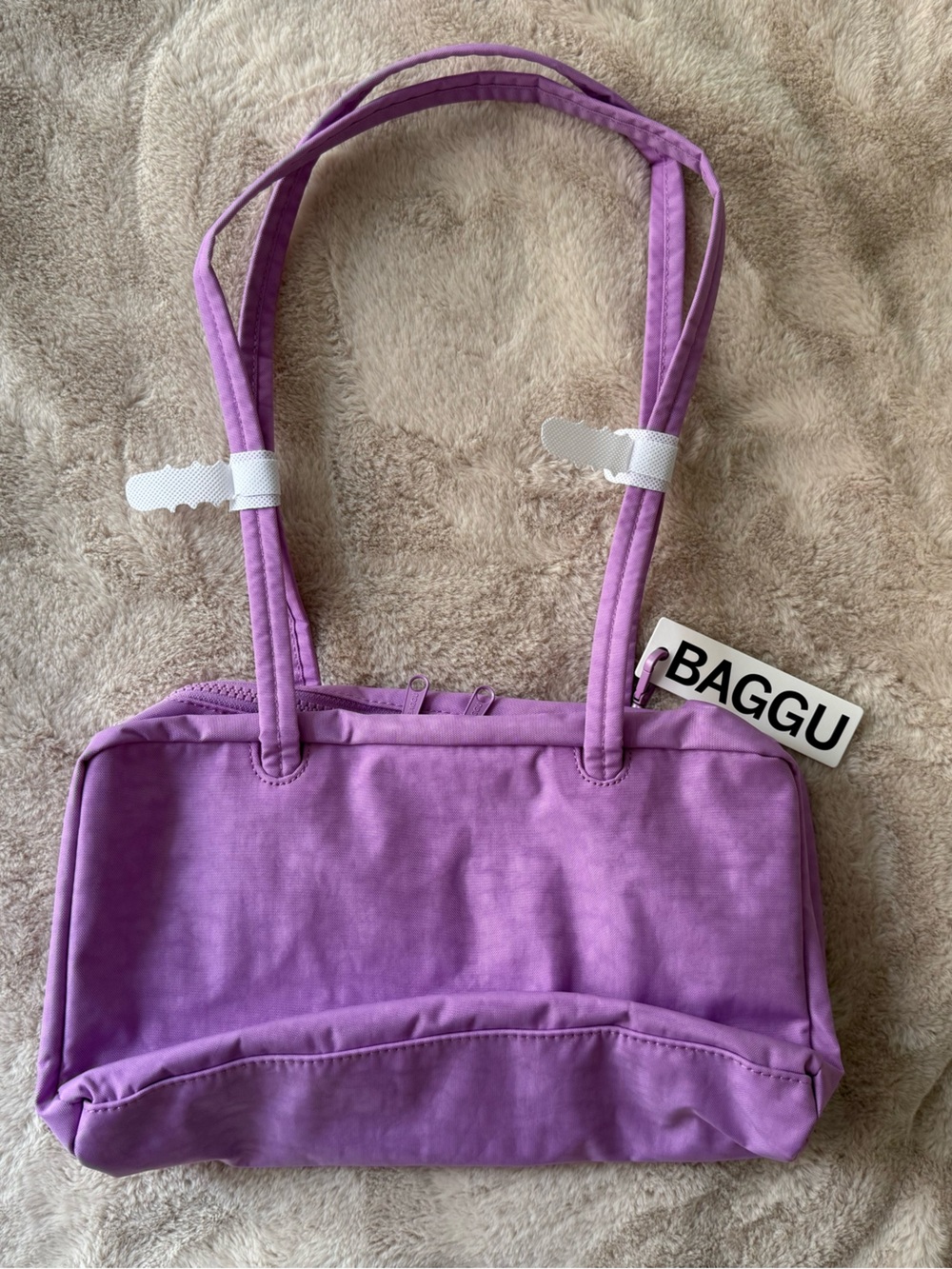 NWT BAGGU Nylon Bowler Bag Rose - Picture 3 of 13